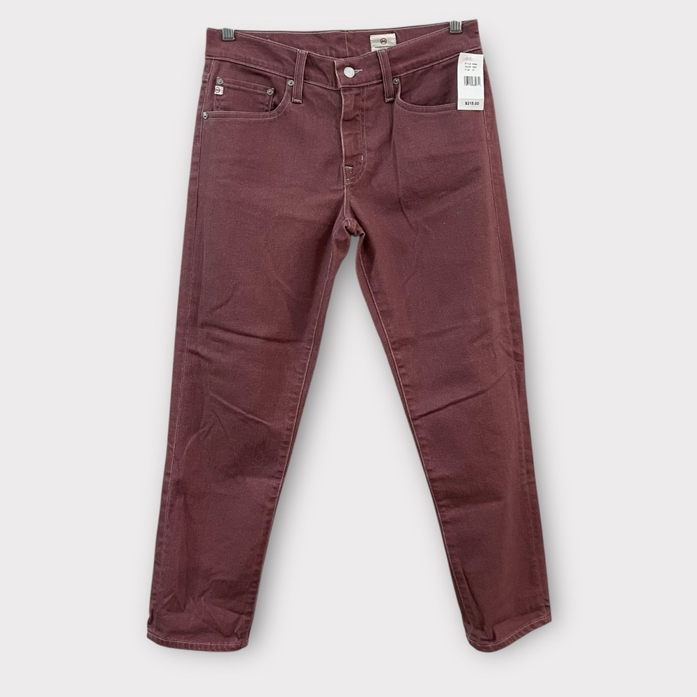 NWT AG faded brick red ankle jean